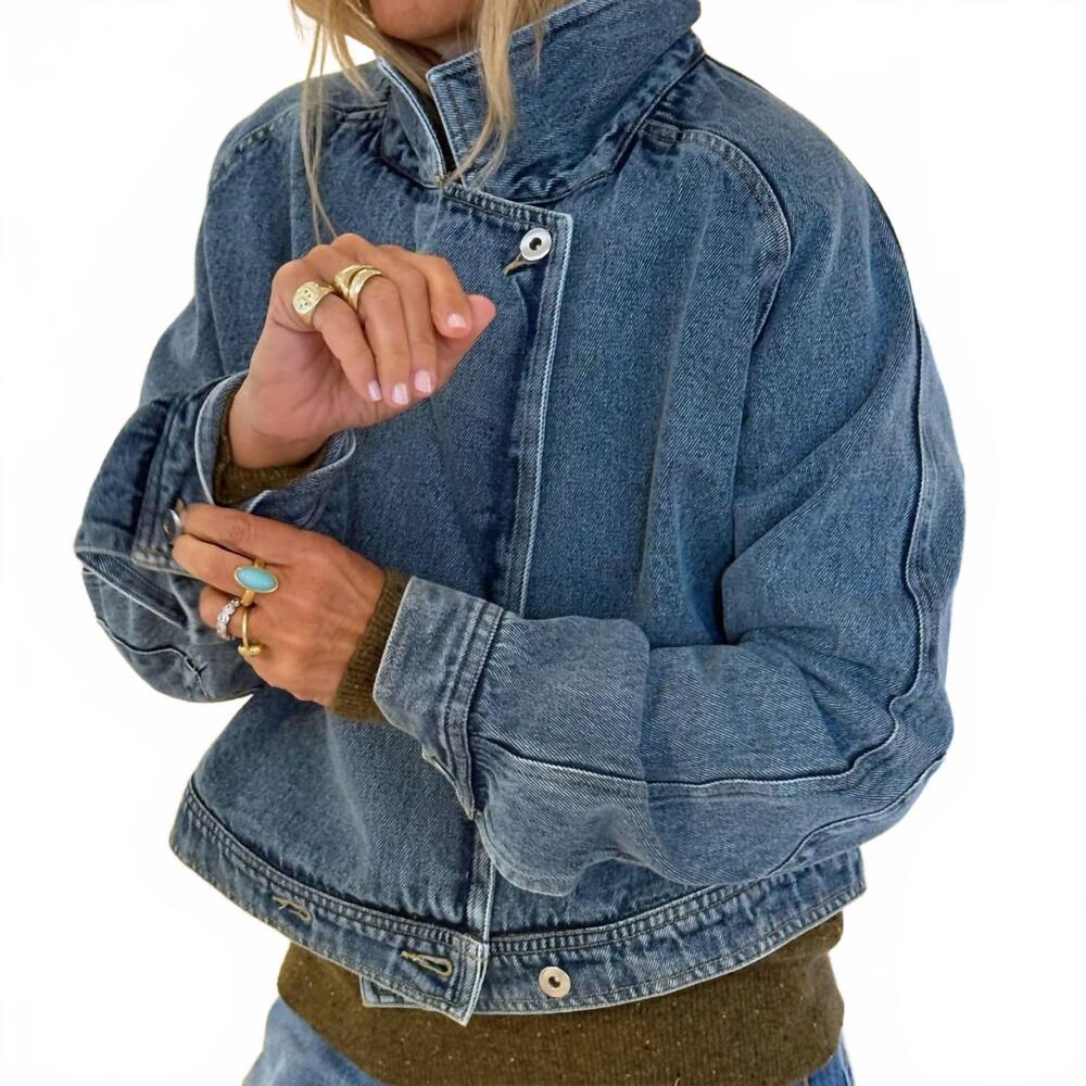 NEW KERRI ROSENTHAL summer jacket in true denim